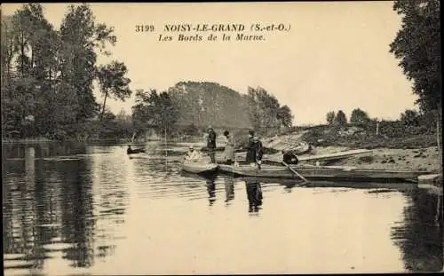 Ak Noisy le Grand Seine et Marne, Bords de la Marne