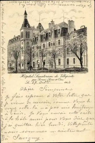 Ak Villepinte Seine-Saint-Denis, Hôpital Sanatorium