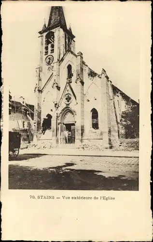 Ak Stains Seine-Saint-Denis, L´Église