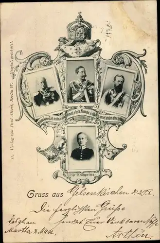 Ak Kaiserliche Familie, Wilhelm I, Wilhelm II