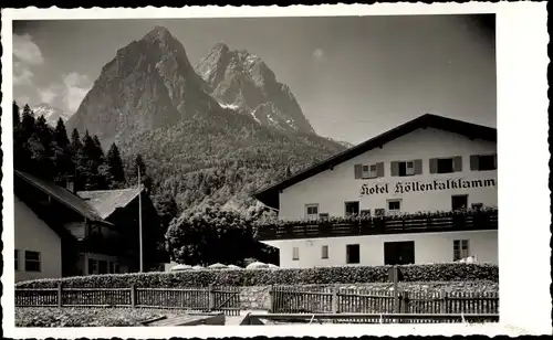 Foto Ak Garmisch Partenkirchen in Oberbayern, Hotel Höllentalklamm