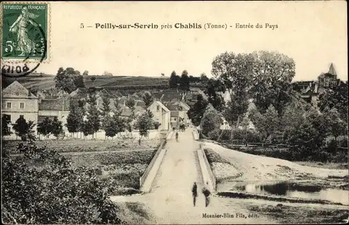 Ak Poillly sur Serein Yonne, Près de Chablis