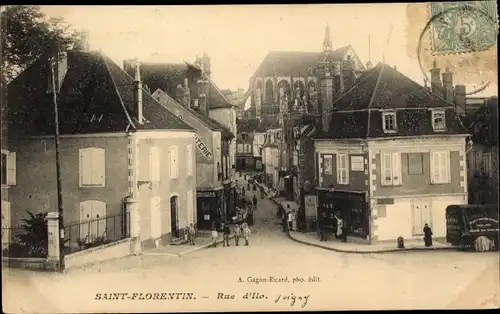 Ak Saint Florentin Yonne, Rue d´Ilo