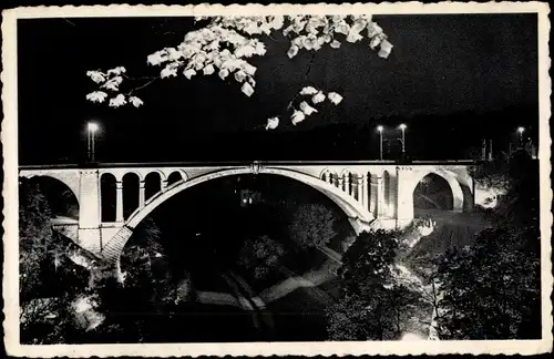 Ak Luxemburg, Illumination, Pont Adolphe