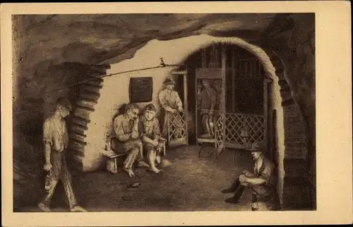 Ak Praha Prag Tschechien, Technicke Museum, Waiting for the hoisting