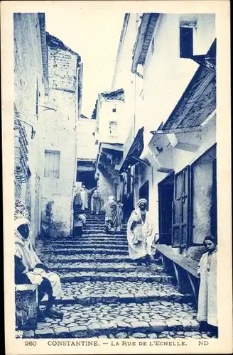 Ak Constantine Algerien, La Rue de L´Echelle