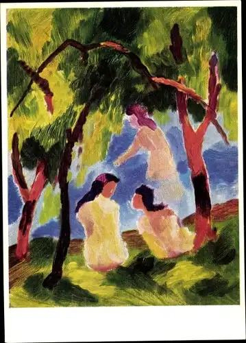 Künstler Ak Macke, August, Badende