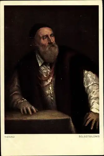 Künstler Ak Tiziano, Selbstbildnis