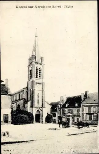 Ak Nogent sur Vernisson Loiret, L´Église