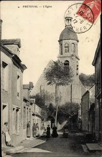 Ak Fréteval Loir et Cher, L´Église