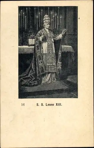 Ak Papst Leo XIII., Vincenzo Gioacchino Pecci