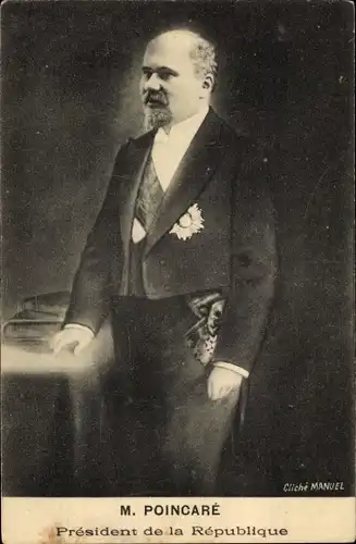 Ak Raymond Poincaré, President de la Republique