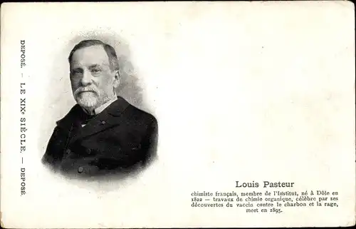 Ak Louis Pasteur, Chemiker, Gegenmittel gegen Tollwut, Impfung