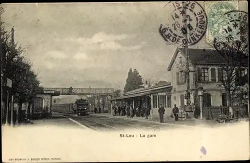 Ak Saint Leu Val d'Oise, La Gare