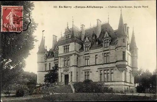 Ak Farges Allichamps Cher, Le Château de Brosse