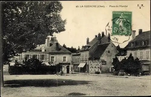 Ak La Guerche Cher, Place du Marché