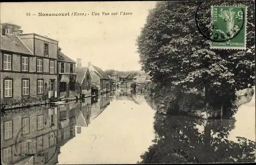 Ak Nonancourt Eure, Vue sur l´Avre