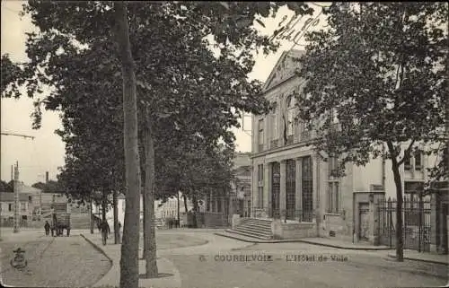 Ak Courbevoie Hauts de Seine, Hôtel de Ville