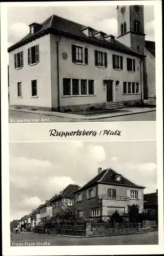 Ak Ruppertsberg in der Pfalz, Bürgermeisteramt, Franz Fluch Straße