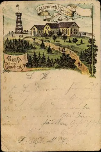 Litho Kaltenborn Kraftsdorf in Thüringen, Käseschenke, Käseberg