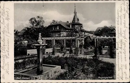 Ak Bad Steben im Frankenwald, Rosengarten