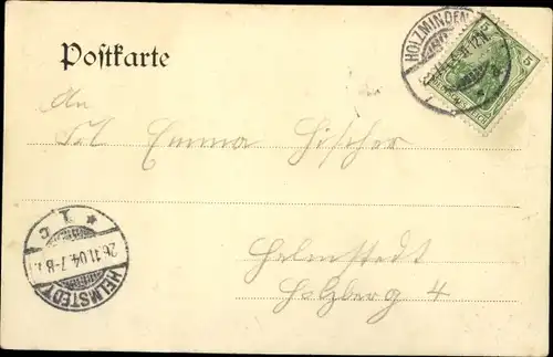 Ak Holzminden an der Weser, Mittlerer Teich