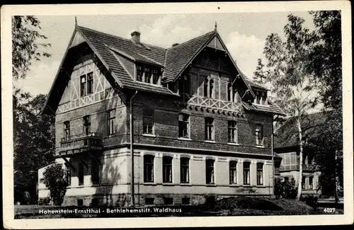 Ak Hohenstein Ernstthal in Sachsen, Betlehemstift, Waldhaus