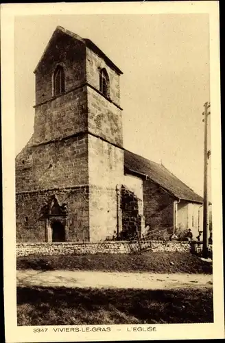 Ak Viviers le Gras Vosges, Église