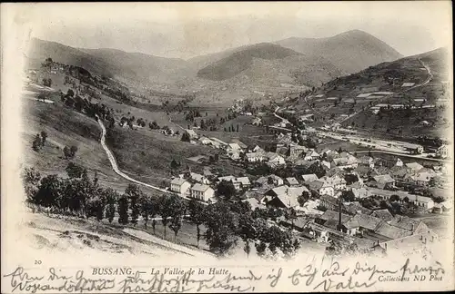 Passepartout Ak Bussang Vosges, La Vallee de la Hutte, Panorama