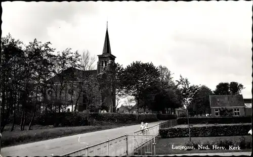Ak Lutjegast Groningen, Ned. Herv. Kerk