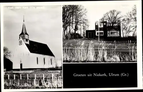 Ak Niekerk Groningen, Ulrum, Ned. Herv Kerk