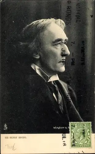 Ak Theaterschauspieler Henry Irving, Portrait