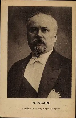 Ak Raymond Poincare, President de la Republique Francaise