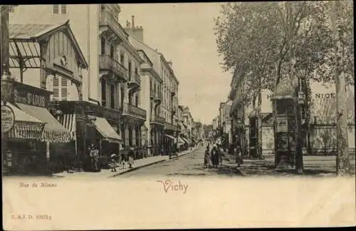 Ak Vichy Allier, Rue de Nîmes