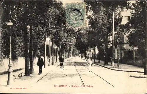 Ak Colombes Hauts de Seine, Boulevard de Valmy