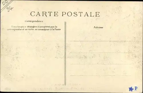 Ak Villeneuve Saint Georges Val de Marne, Route de Meulun, Inondations de 1910
