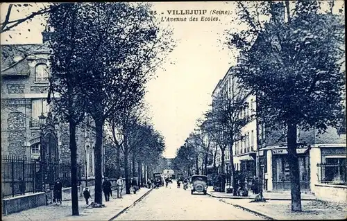Ak Villejuif Val de Marne, Avenue des Écoles