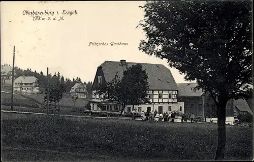 Ak Oberbärenburg Altenberg im Erzgebirge, Fritzsches Gasthaus