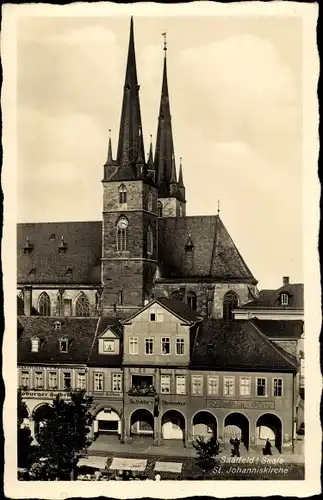 Ak Saalfeld an der Saale Thüringen, St Johanniskirche