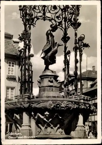 Ak Göttingen in Niedersachsen, Gänselieselbrunnen