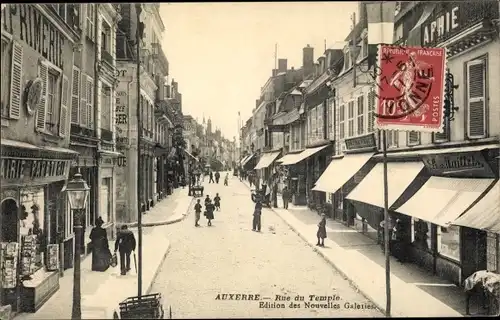 Ak Auxerre Yonne, Rue du Temple