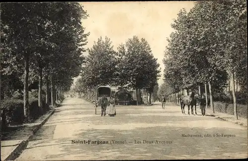 Ak Saint Fargeau Yonne, Les Deux Avenues