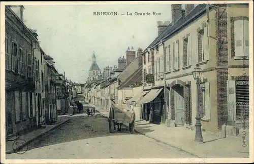 Ak Brienon Yonne, La Grande Rue