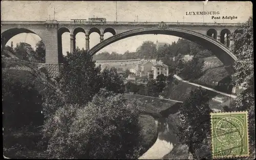 Ak Luxembourg, Pont Adolphe, Brücke