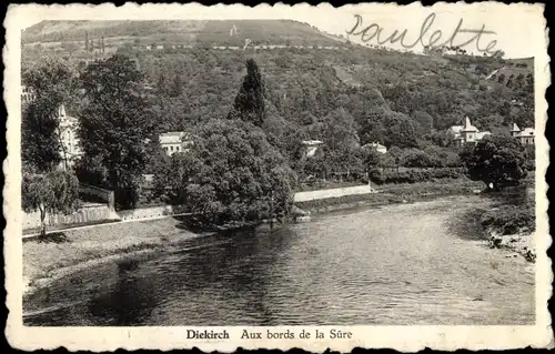 Ak Diekirch Luxemburg, Aux bords de la Sure