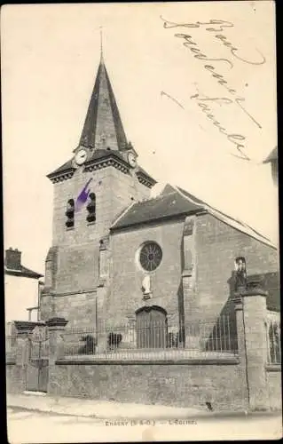 Ak Éragny Val d'Oise, Église