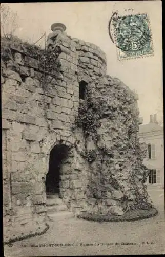 Ak Beaumont sur Oise Val d’Oise, Ruines du Donjon