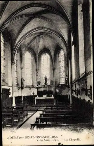 Ak Beaumont sur Oise Val d’Oise, Mours, Villa Saint Régis, Chapelle