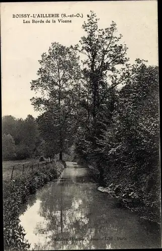 Ak Boissy l'Aillerie Val d'Oise, Bords de la Viosne