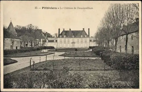 Ak Pithiviers Loiret, Château de Denainvilliers